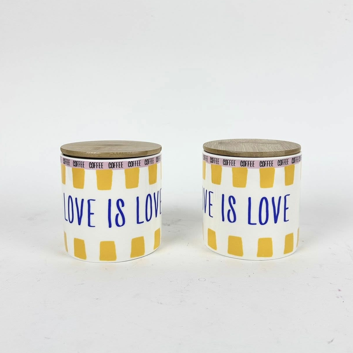 Банка для цукерок Love is Love кераміка/дерево FP-058