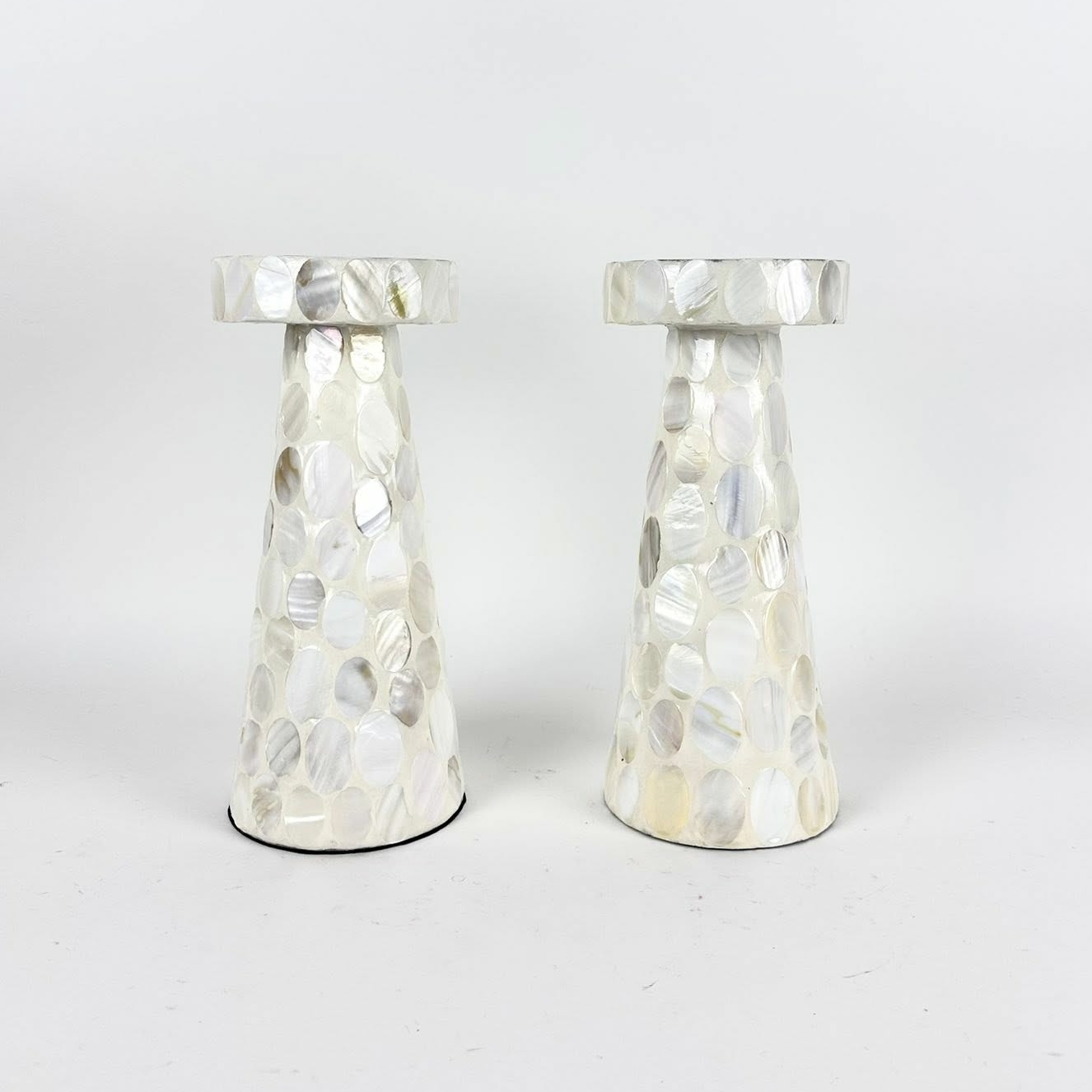 Свічник для широкої свічки перламутр CA-212