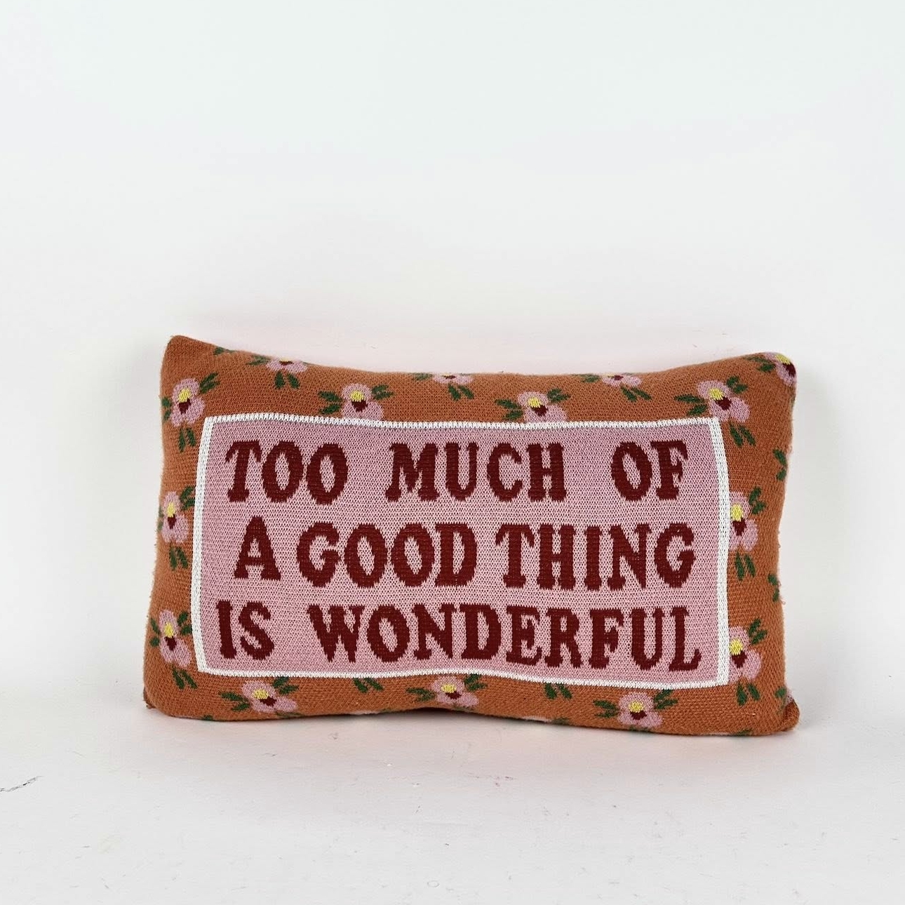 Подушка декоративна прямокутна з текстом 1 трикотаж PW-509