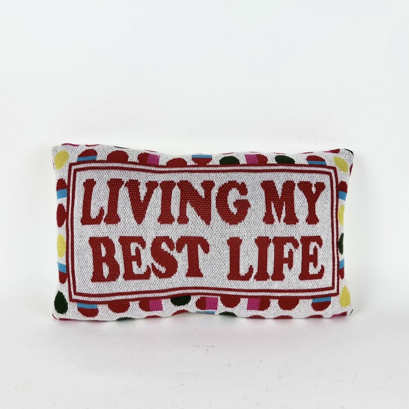 Подушка декоративна прямокутна з текстом 2 трикотаж PW-511