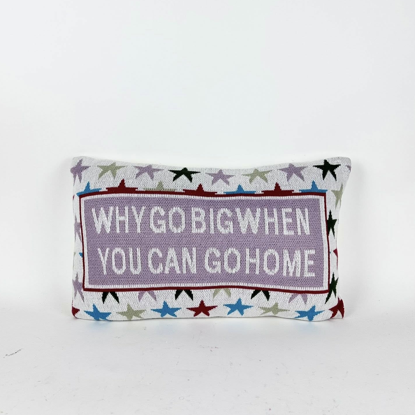 Подушка декоративна прямокутна з текстом 4 трикотаж PW-514