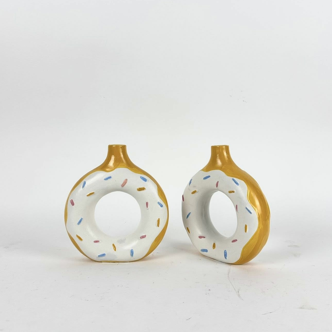 Ваза Пончик коричневий кераміка VA-654