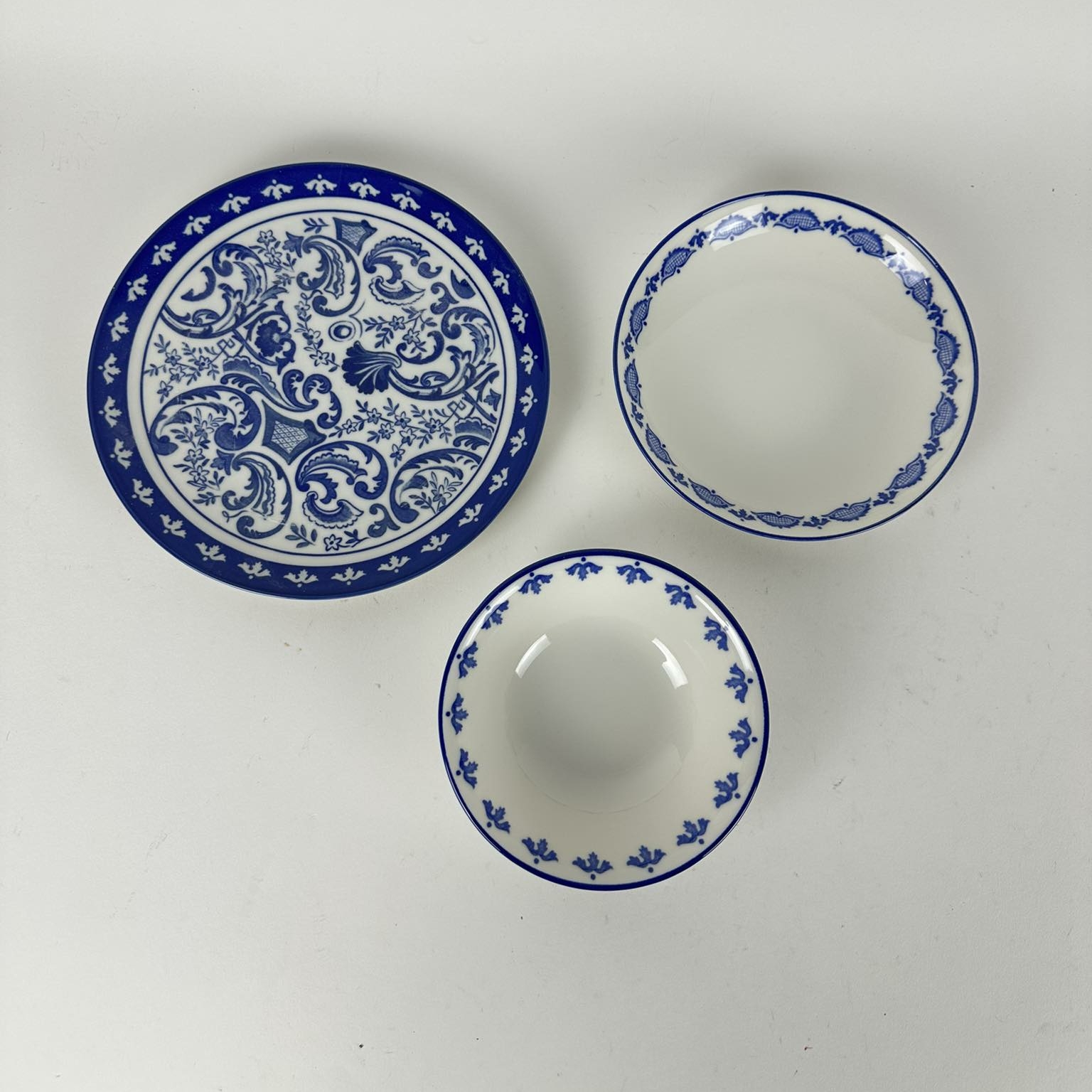 Тарілка синій розпис PP-275