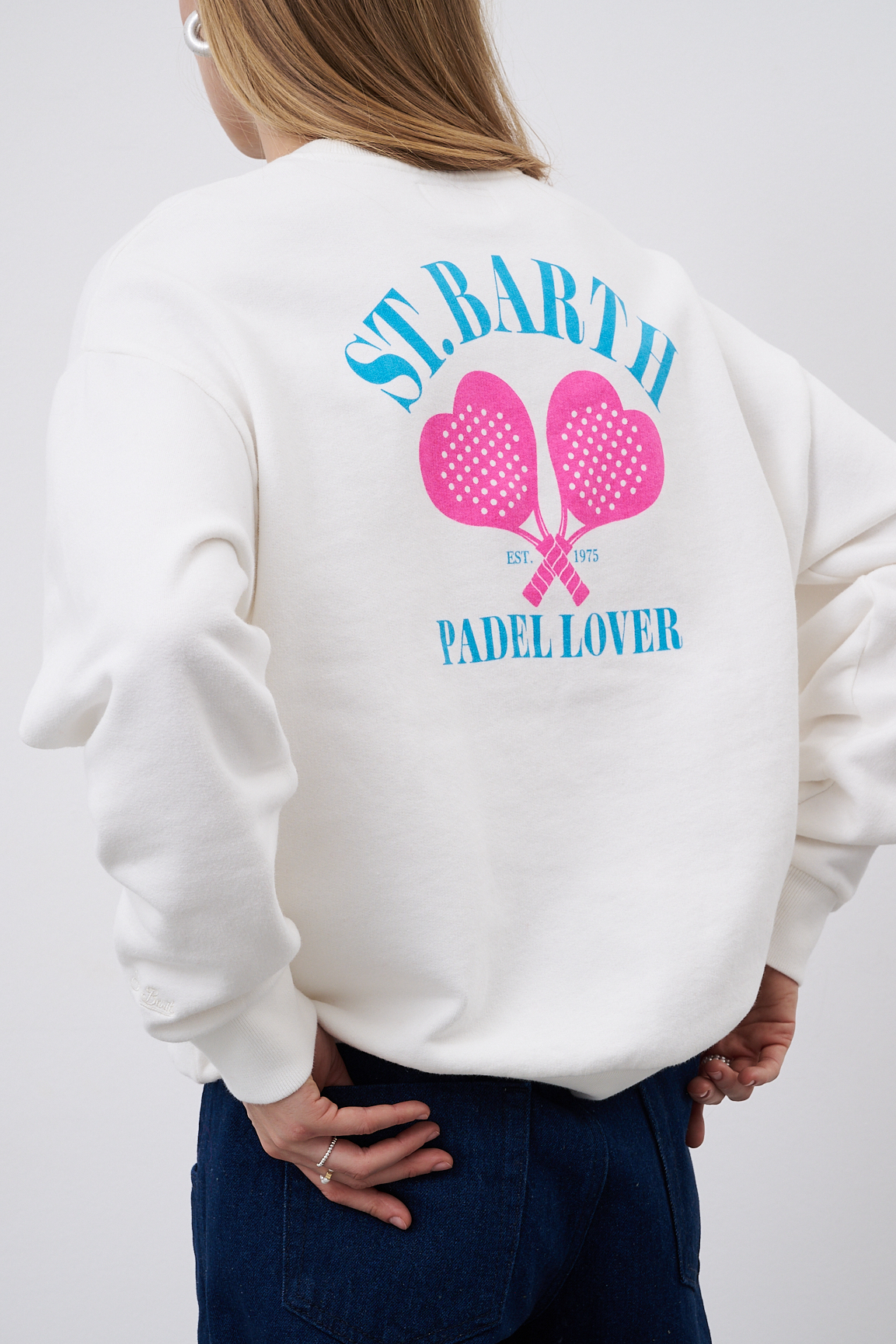MC2 Saint Barth Свитшот c принтом ‘Padel lover' на флисовой подкладке