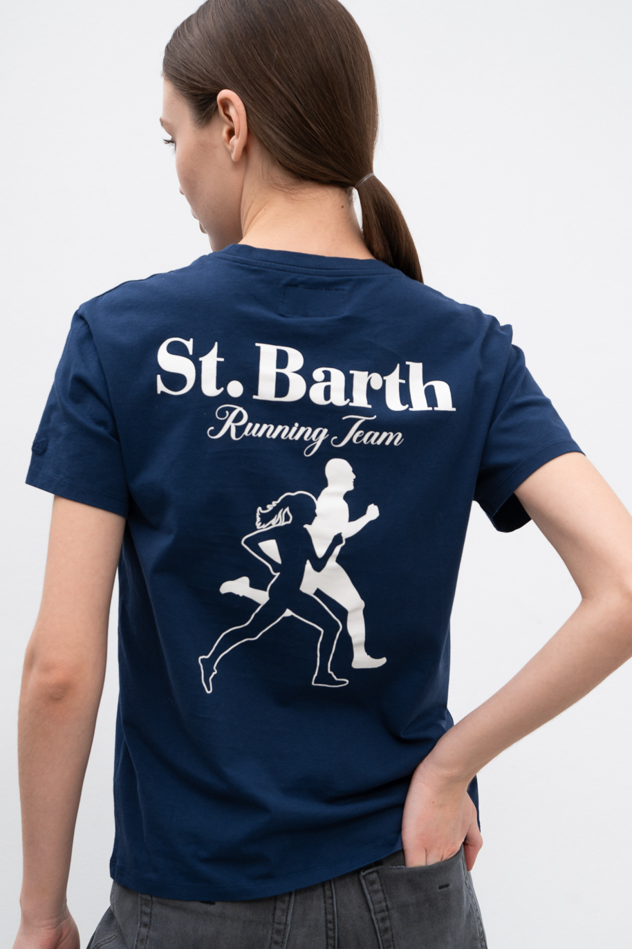 MC2 Saint Barth Футболка из премиального хлопка с принтом 'Running team'