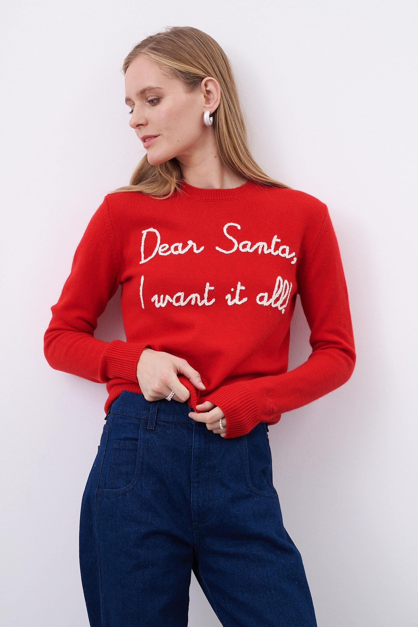 Dear santa i sale want it all sweater