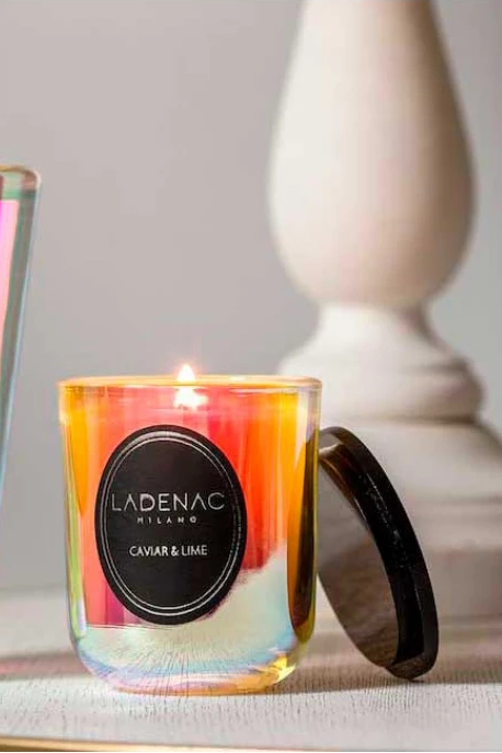 LADENAC Milano Свеча Urban senses Holographic Caviar lime