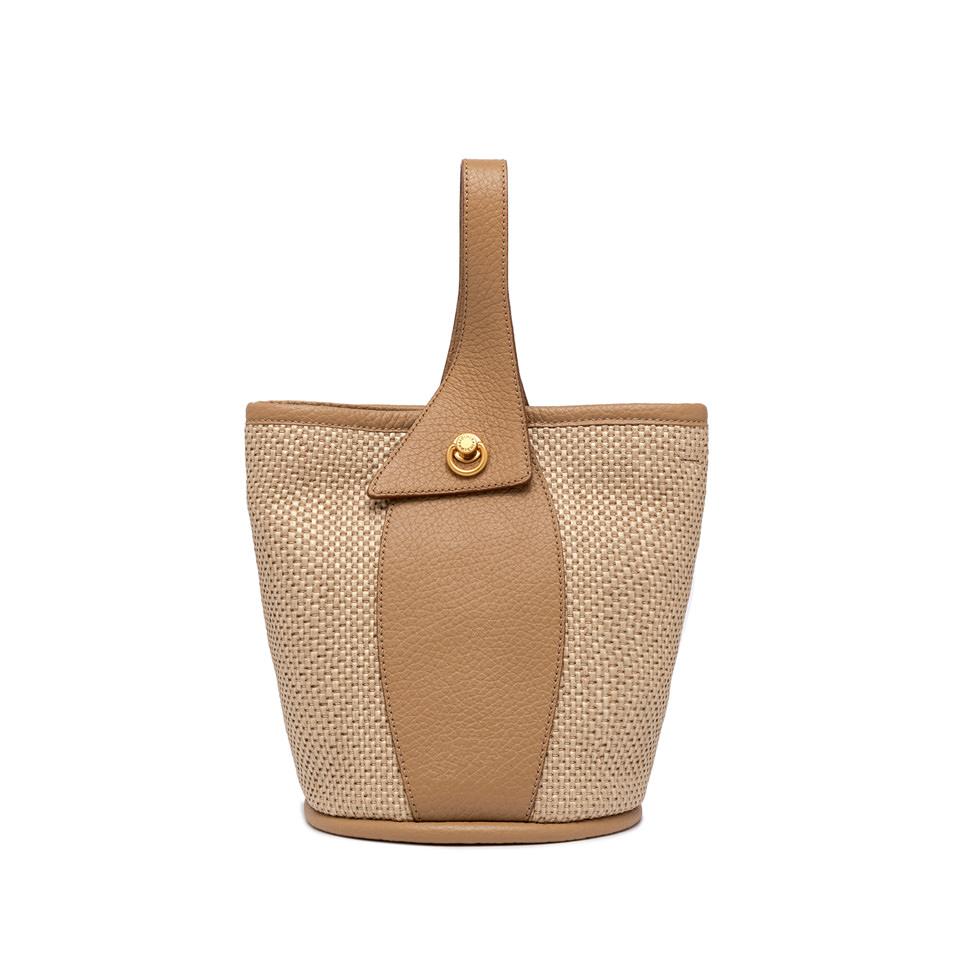 GIANNI CHIARINI Сумка ESTER из комбинированной жаккардовой рафии и кожи
