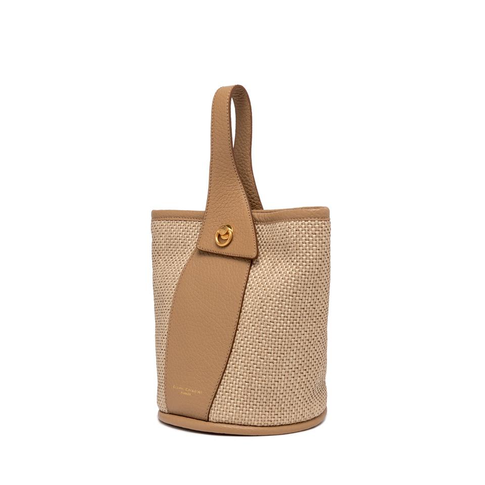 GIANNI CHIARINI Сумка ESTER из комбинированной жаккардовой рафии и кожи