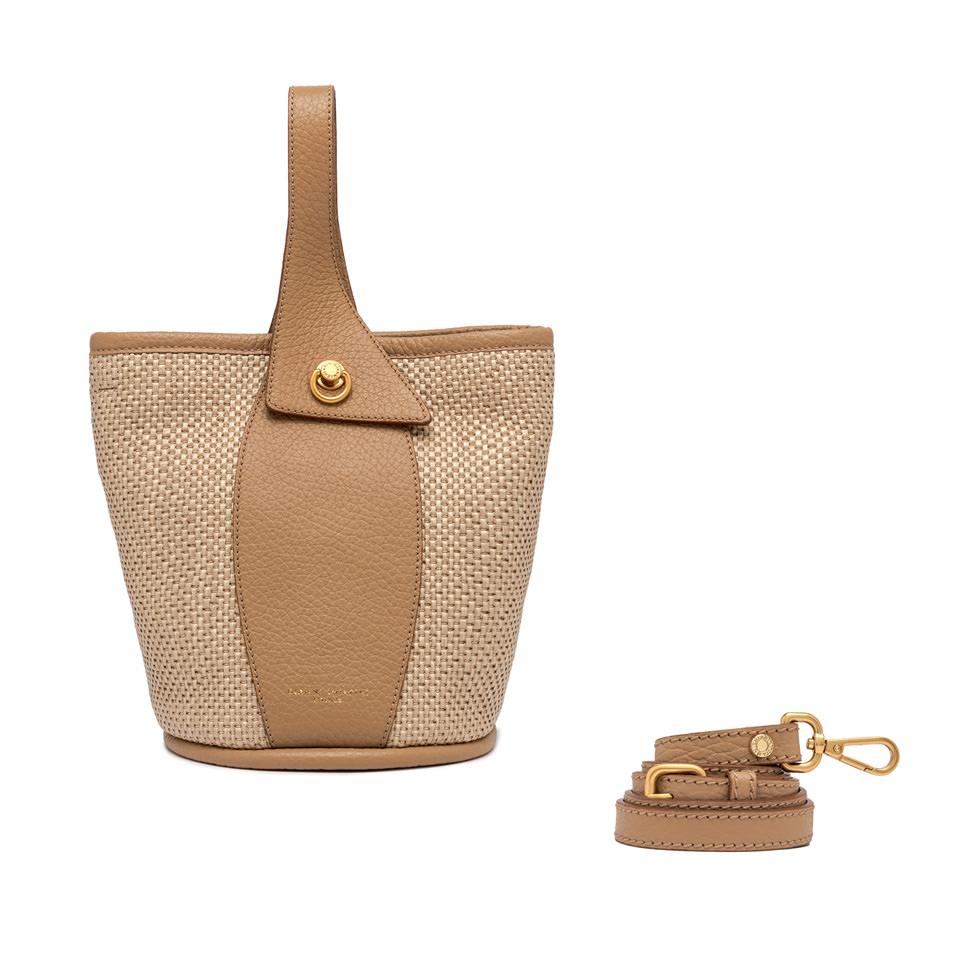 GIANNI CHIARINI Сумка ESTER из комбинированной жаккардовой рафии и кожи