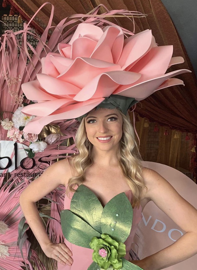 Big Flower Headpiece - Rose Hat