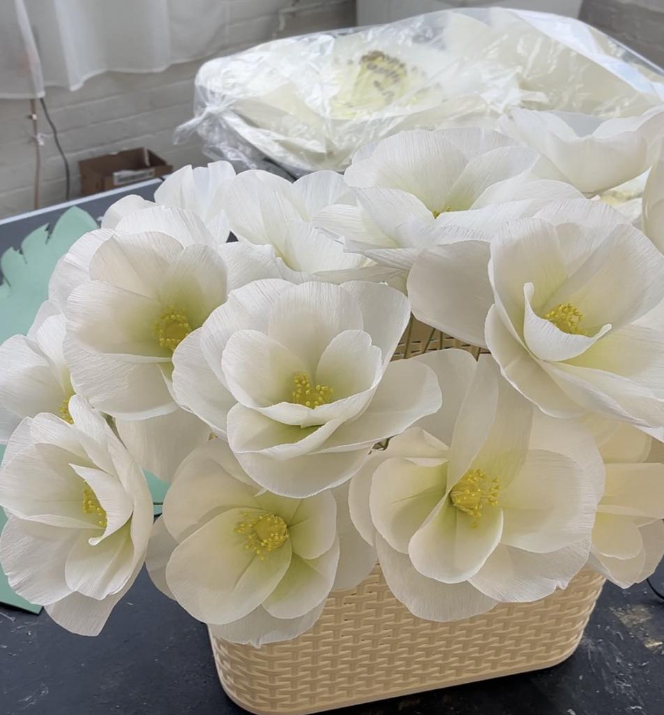 Paper flower on a stem