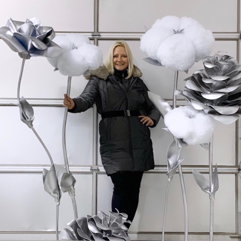 Oversized Cotton Flower