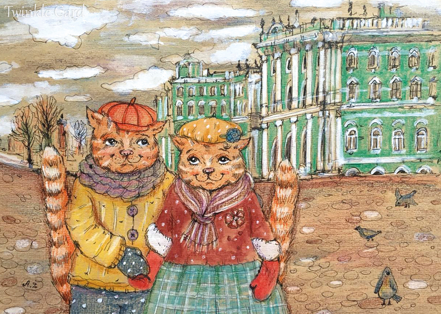 Календарь на новый год Коты Эрмитажа Петербург
