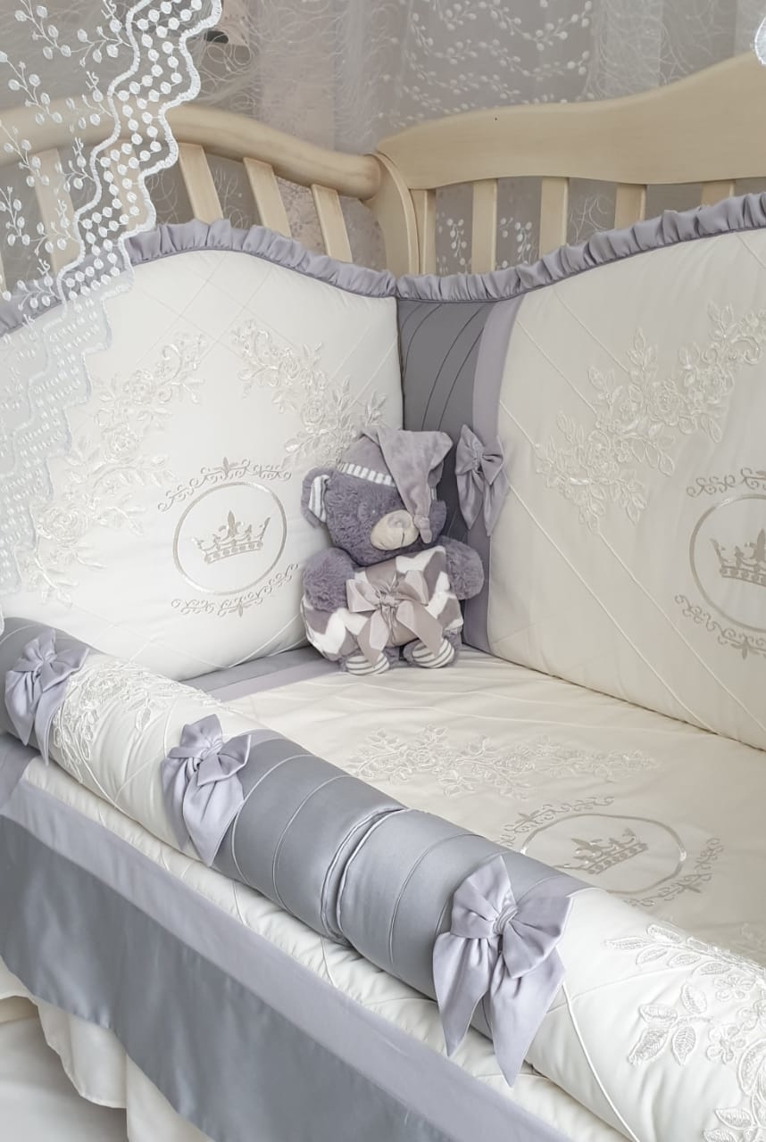 Комплект белья в детскую кроватку Angelica розовый 10 предметов - My luxury baby