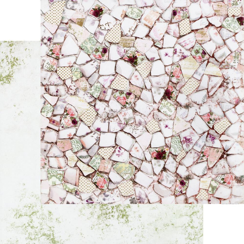 Двухсторонняя бумага с фольгированием "Pretty Mosaic" Pretty Mosaic Double-Sided Cardstock 12"X12"
