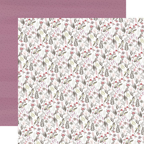 Лист двухсторонней бумаги из коллекции Flora No. 3  “Bright Elegant Small Floral