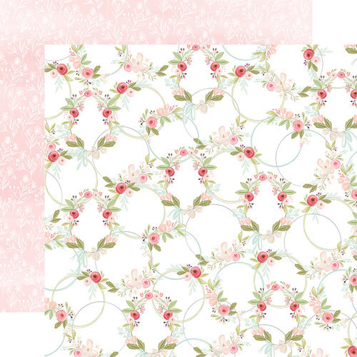 Лист двухсторонней бумаги из коллекции Flora No.3 “ Subtle Wreaths”