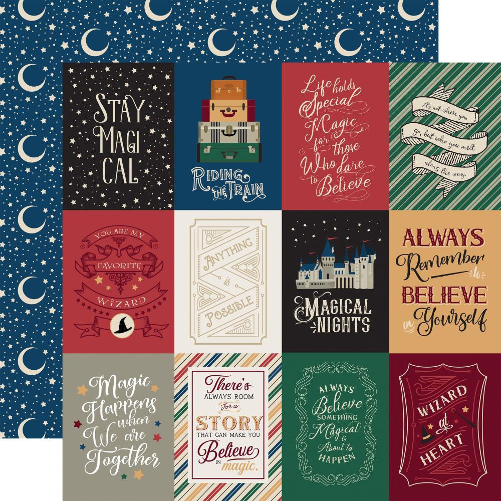 Лист бумаги "3"X4" Journaling Cards" Witches & Wizards Double