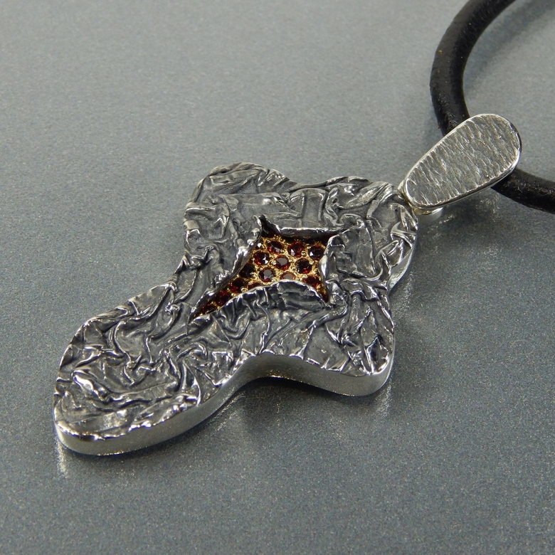 Серебряное кольцо с аметистом Океания.
