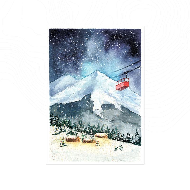 Публикация «Мастер-класс по изготовлению открытки „Зима“» размещена в разделах