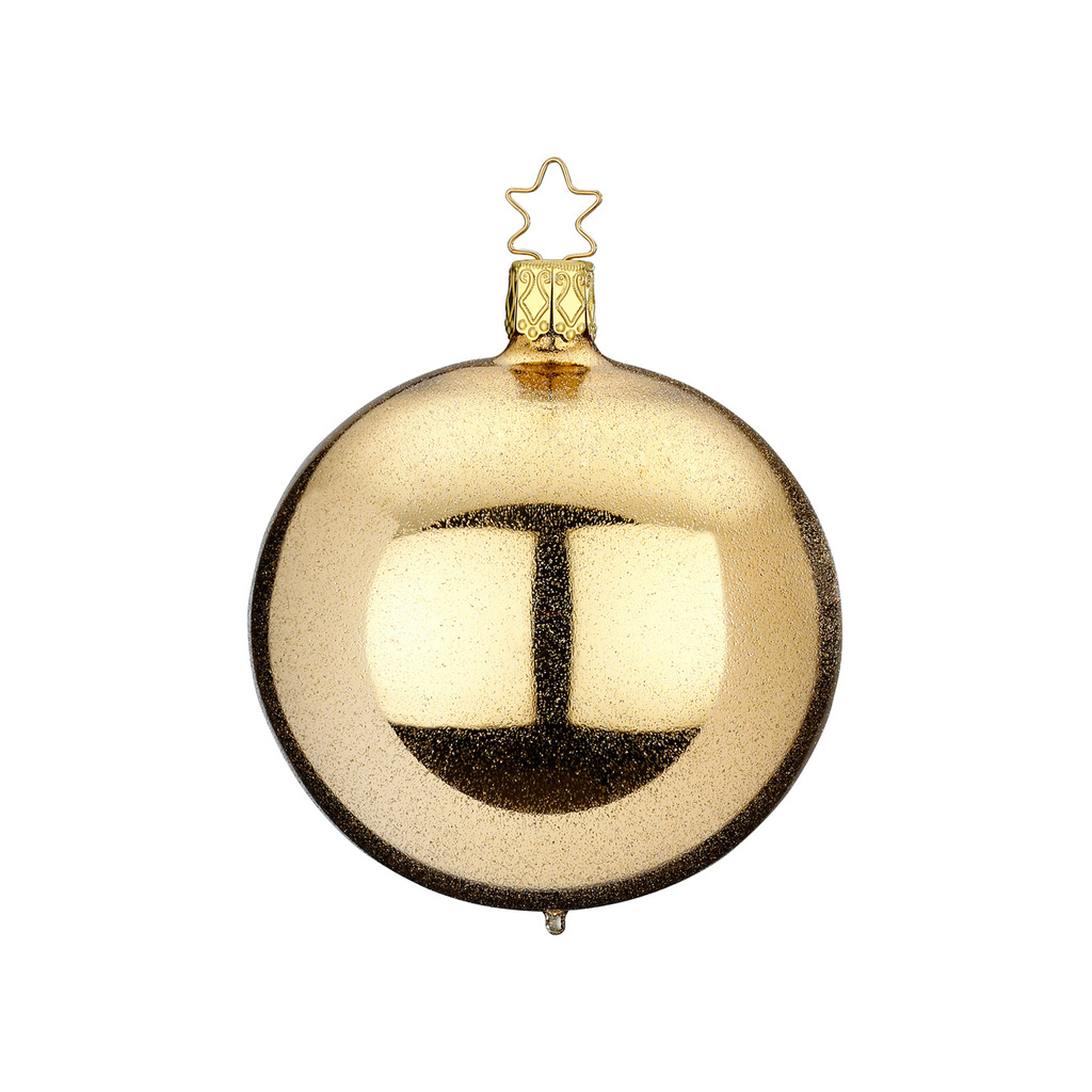 Chic black and gold Christmas ornament