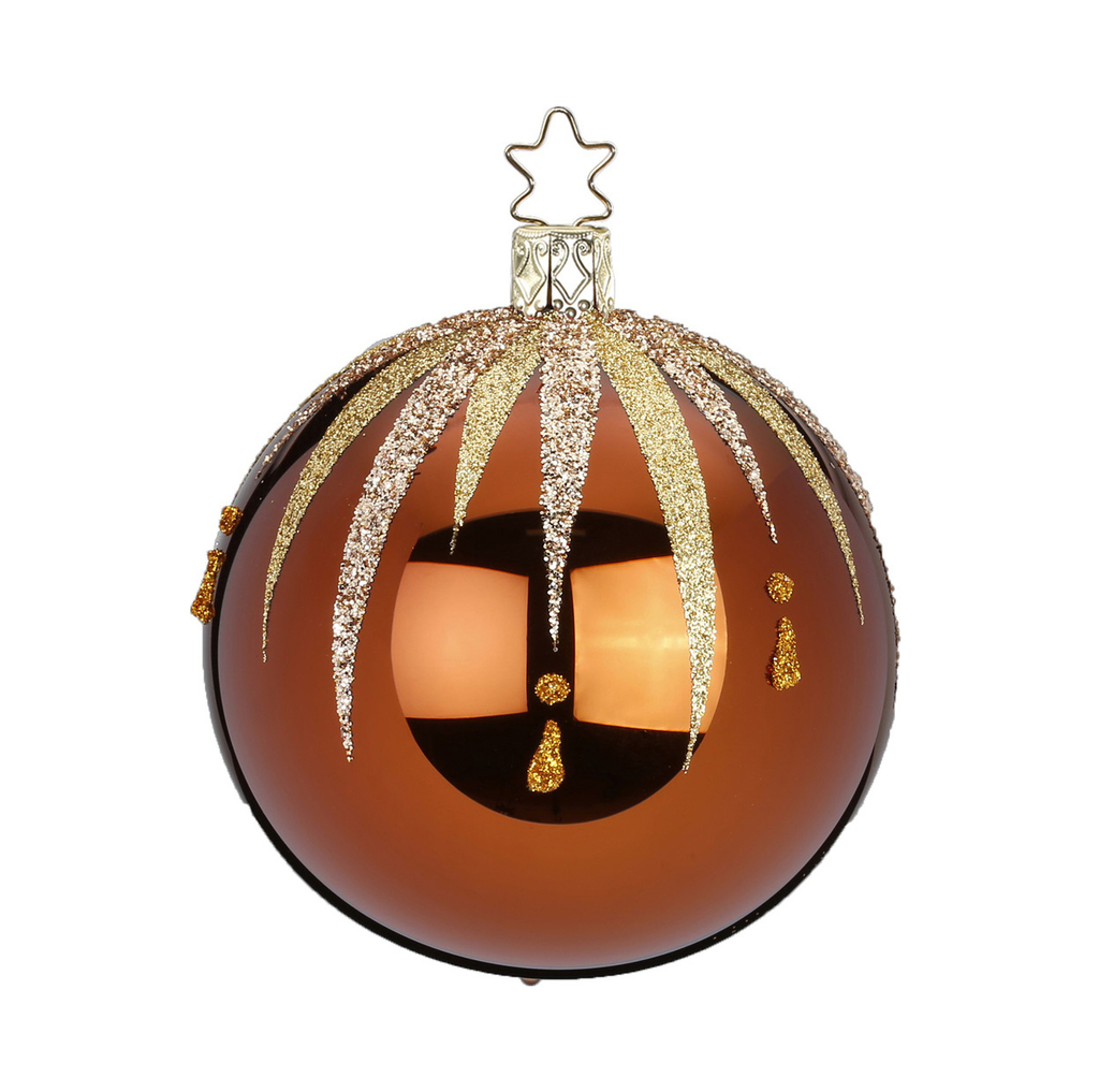 Fancy glass ornament 8 cm