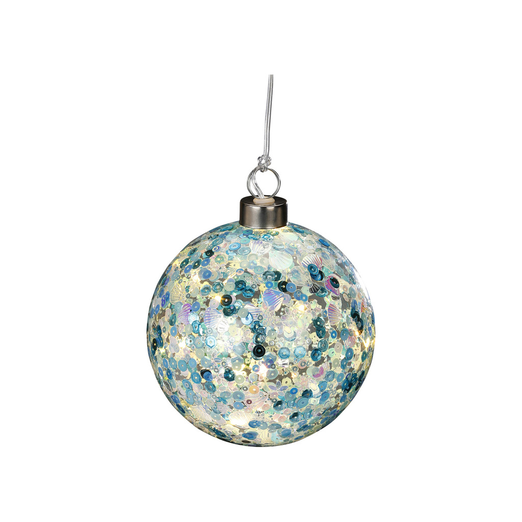 Bauble-LED glass, indoor 12 cm
