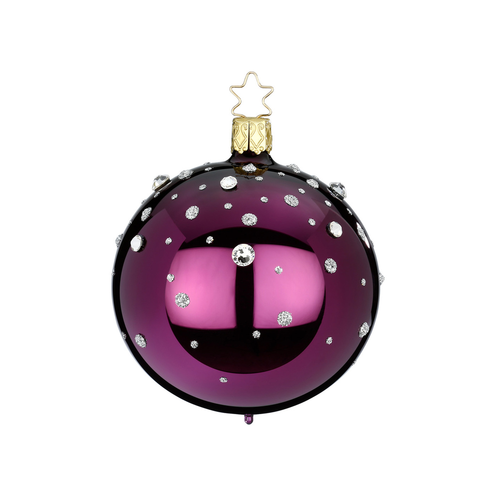 Galaxy Purple Christmas tree ornament 8 cm by Inge-Glas