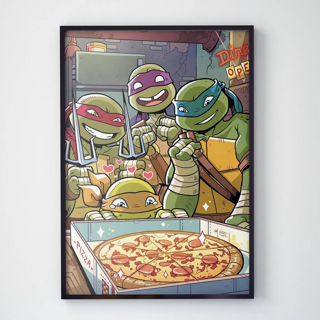 4 шт., декоративные картинки Черепашки-ниндзя, TMNT | AliExpress