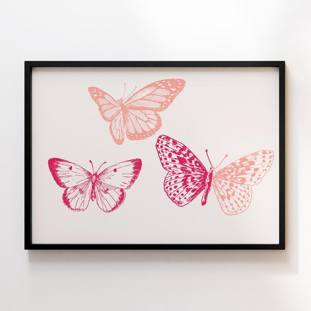 Постер Pink Butterflies