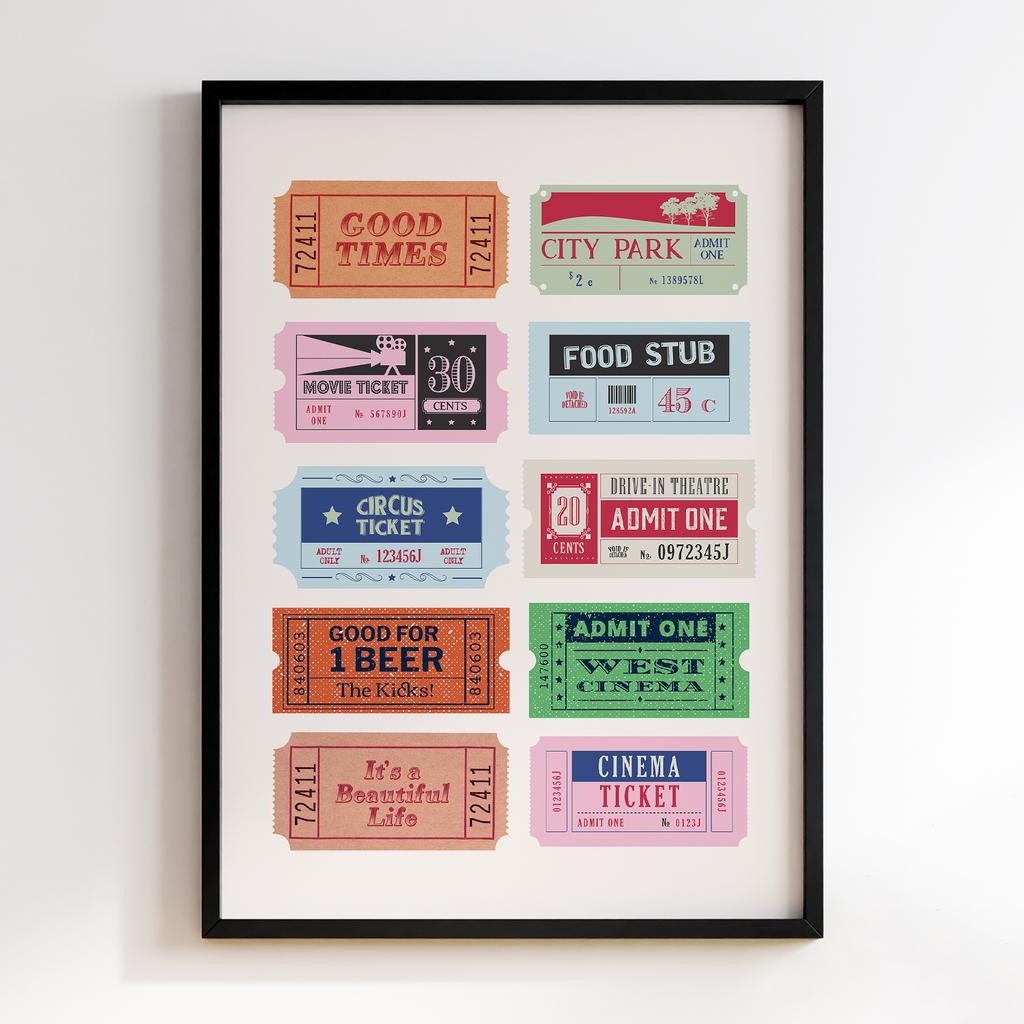 Постер Tickets Collage