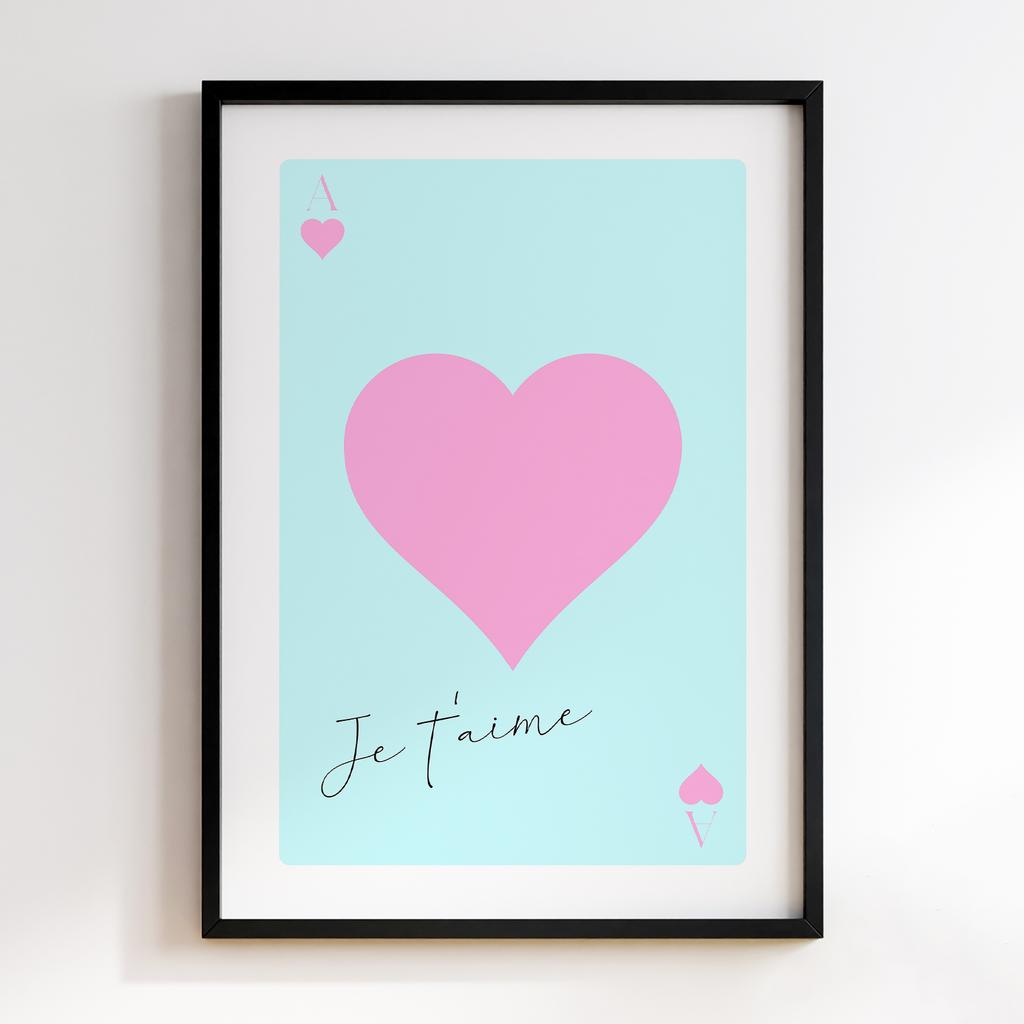 Постер Cards Hearts Je T’aime