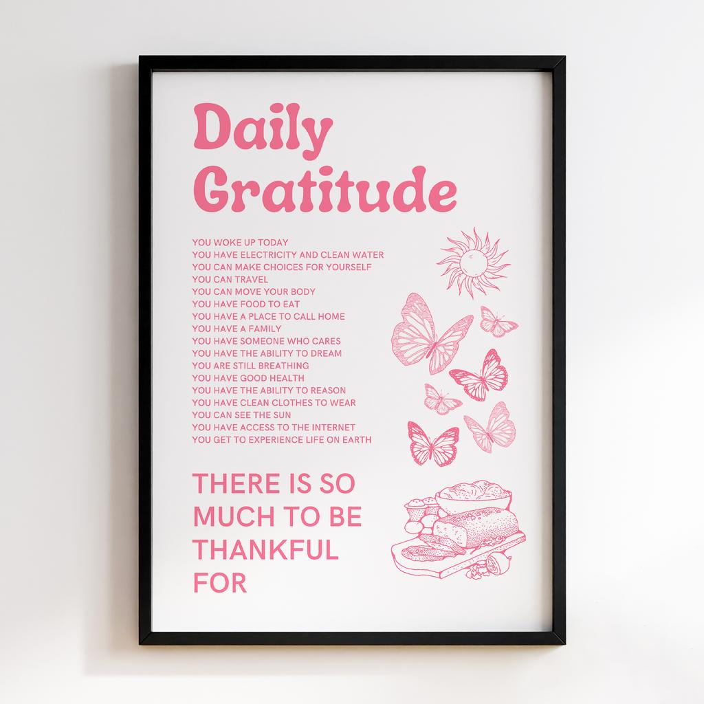 Постер Pink Daily Gratitude