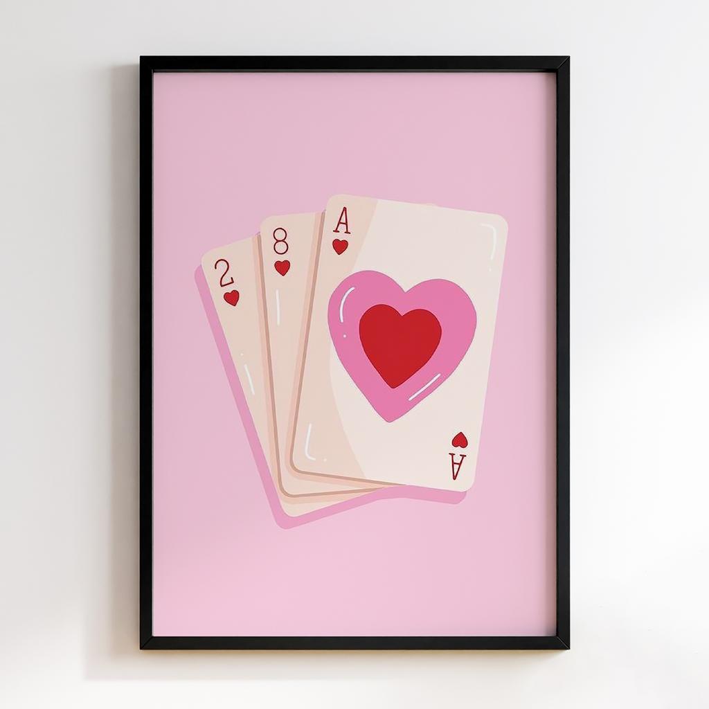 Постер Cards Hearts Modern Art