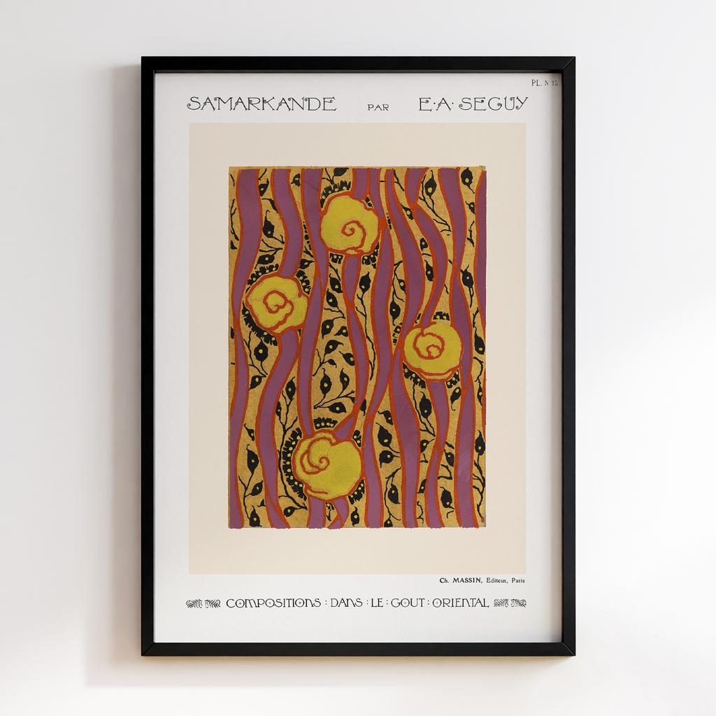 Постер Emile-Alain Séguy Art Nouveau Pattern Samarkande 1914 EAS20