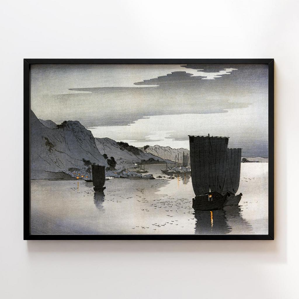 Постер Yūgure no hansen (1900–1915) by Ohara Koson