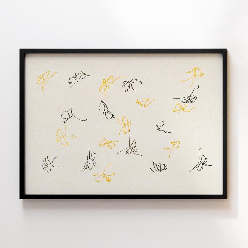 Постер Butterfly print by Kamisaka Sekka's Cho senshu (One Thousand Butterflies) #11