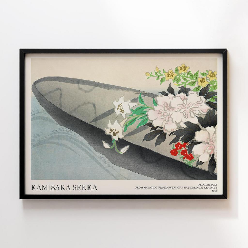 Постер Flower boat from Momoyogusa–Flowers of a Hundred Generations (1909) by Kamisaka Sekka #2
