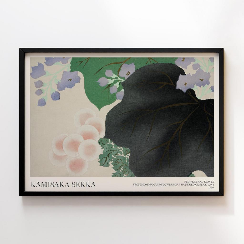 Постер Flowers and leaves from Momoyogusa–Flowers of a Hundred Generations (1909) by Kamisaka Sekka #2