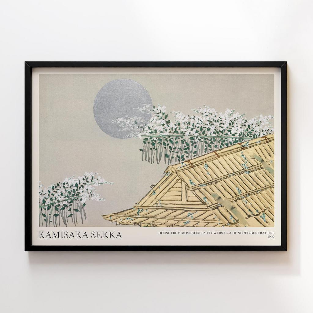Постер House from Momoyogusa–Flowers of a Hundred Generations (1909) by Kamisaka Sekka #2