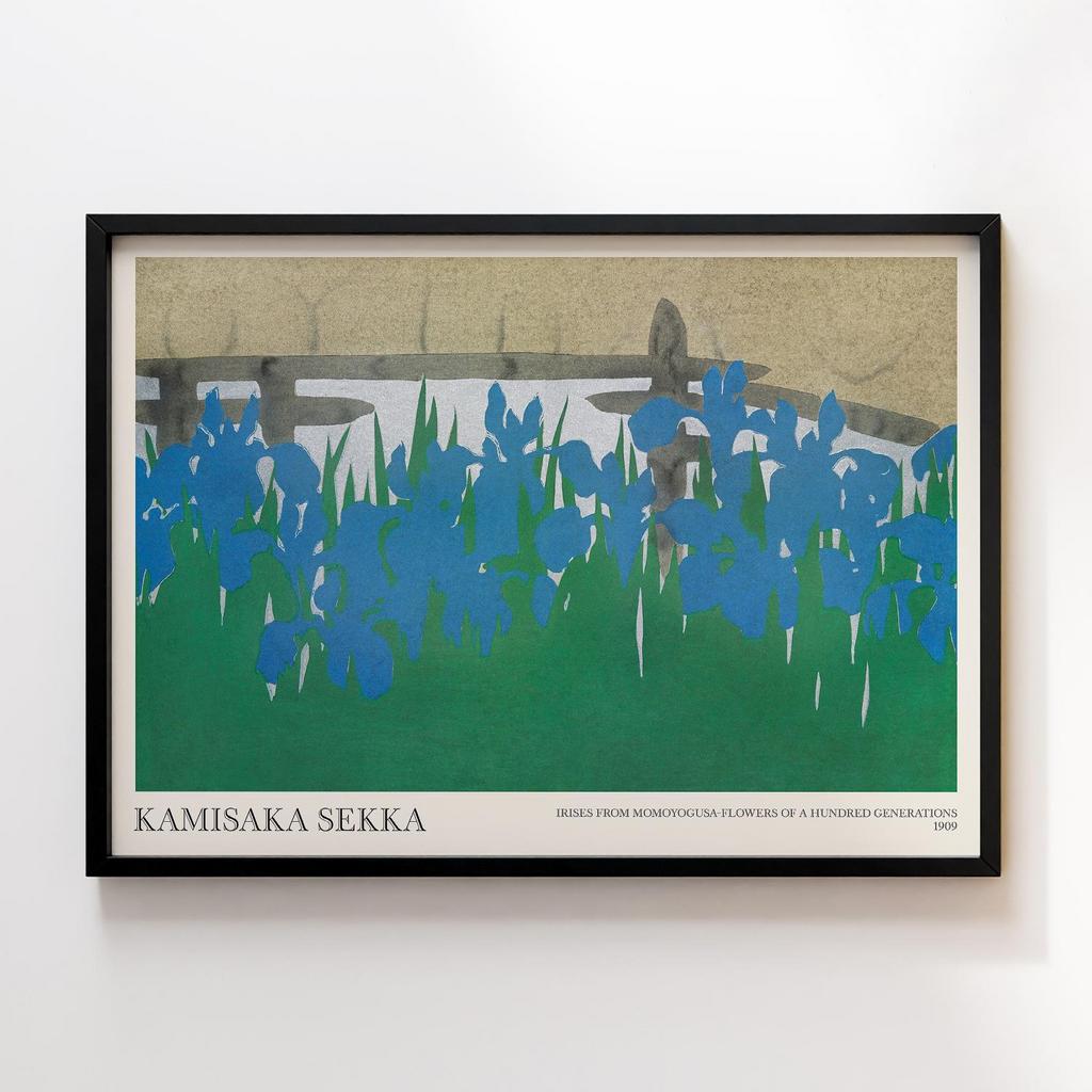 Постер Irises from Momoyogusa–Flowers of a Hundred Generations (1909) by Kamisaka Sekka #2