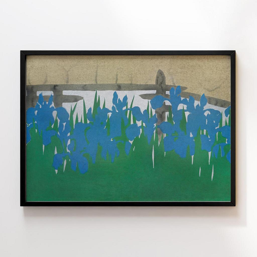 Постер Irises from Momoyogusa–Flowers of a Hundred Generations (1909) by Kamisaka Sekka #1