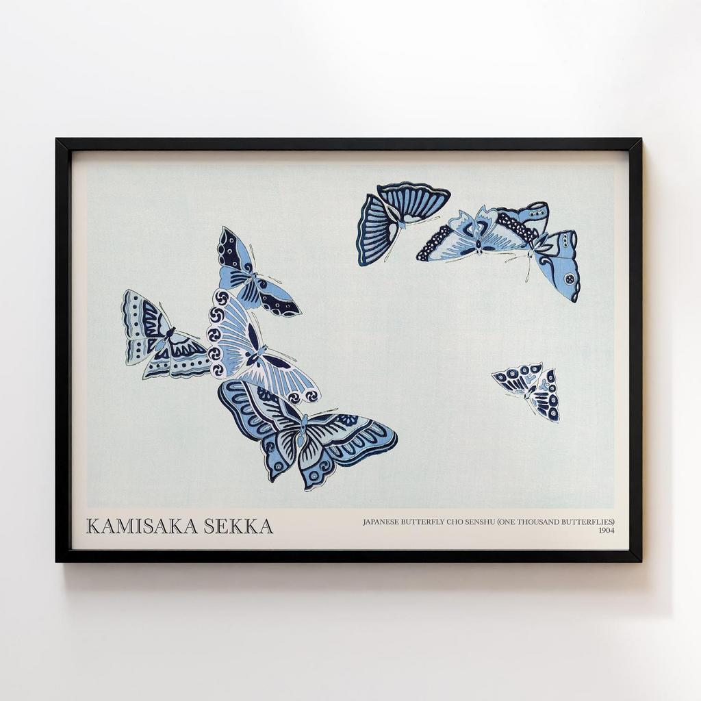 Постер Japanese butterfly by Kamisaka Sekka's Cho senshu (One Thousand Butterflies) 1904 #23