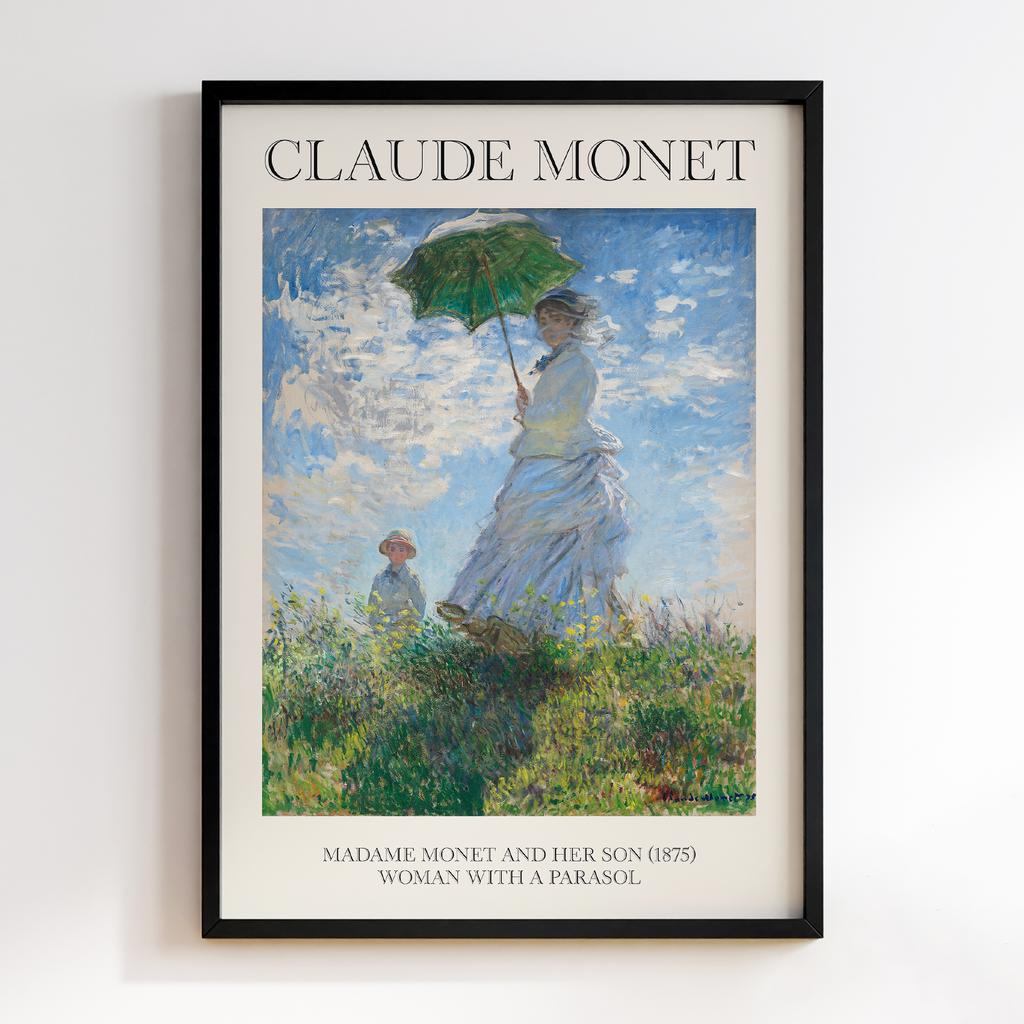 Постер Claude Monet Madame Monet and Her Son (1875), woman with a Parasol