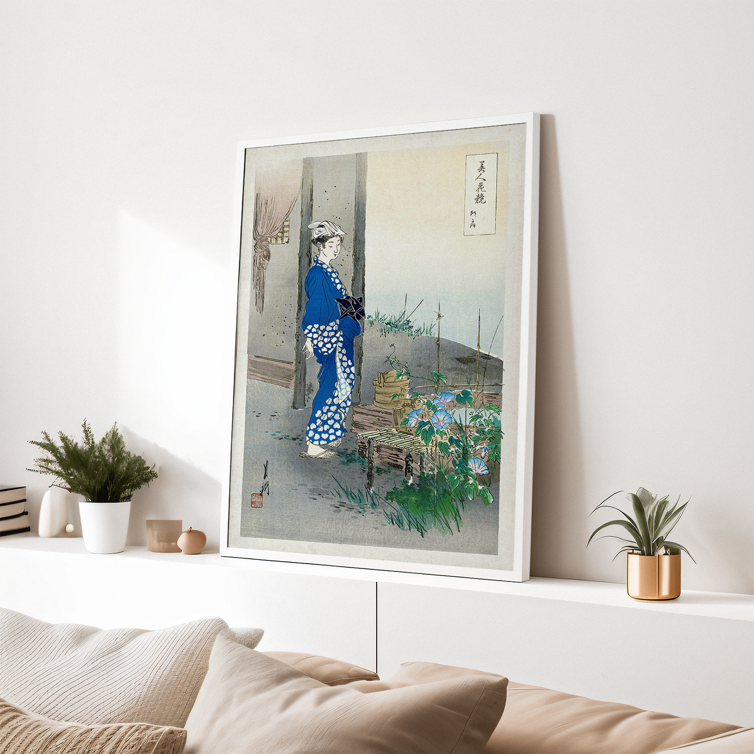 Poet Kaga no Chiyo (1887–1896) by Ogata Gekko