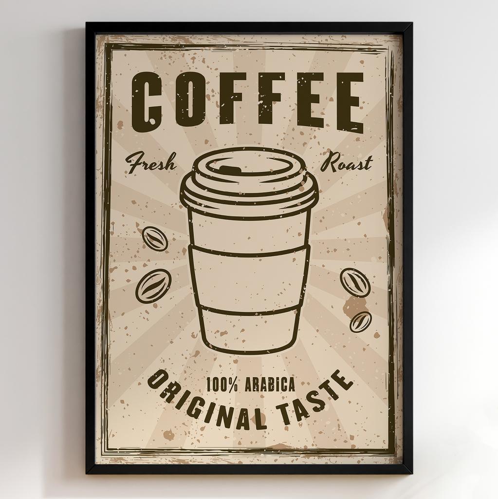 Постер з кавою | Cтильна картина для кавʼярень
