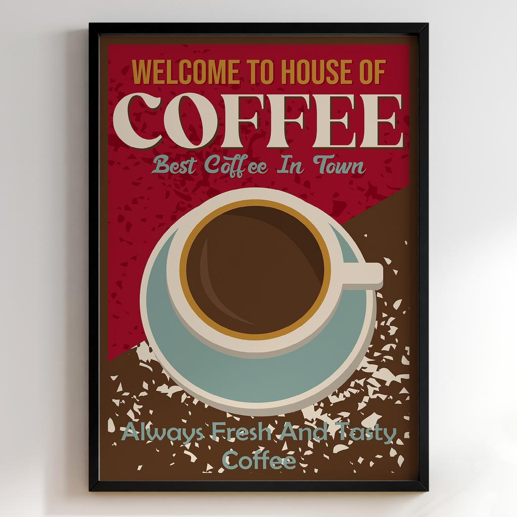Постер з кавою | Cтильна картина для кавʼярень