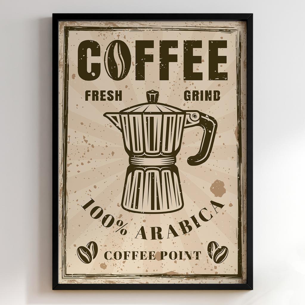 Постер з кавою | Cтильна картина для кавʼярень