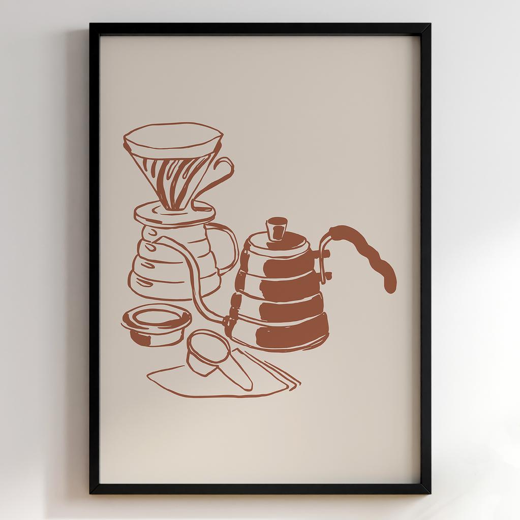 Постер з кавою | Cтильна картина для кавʼярень